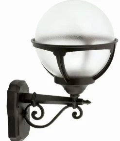 Lido Stilvolle Außenleuchte RAGNELL Schwarz Kugelschirm IP44* Außenwandleuchten|Vintage Lampen