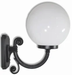 Lido Stilvolle Außenleuchte Schwarz Weiß Kugelschirm IP43* Außenwandleuchten|Vintage Lampen