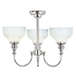 Elstead Stilvolle Badlampe LED Chrom Weiß IP44 Decke* Designerlampen|Glaslampen