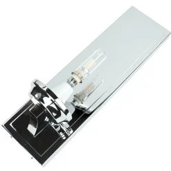 Outlet Elstead Stilvolle Badlampe LED IP44 Glas Schirm Weiß Chrom
