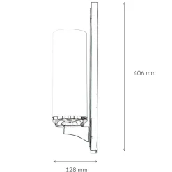 Outlet Elstead Stilvolle Badlampe LED IP44 Glas Schirm Weiß Chrom