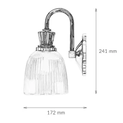 Clearance Elstead Stilvolle Badleuchte mit LED IP44 Riffelglas COSTILLA