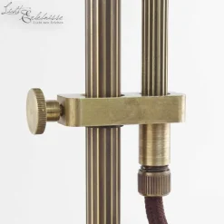 Berliner Messingleuchten Stilvolle Bankerleuchte Messing Glas mit Zugschalter* Schreibtischlampen|Metall Lampen