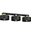 Outlet Luminex Stilvolle Deckenlampe in Schwarz Gold 68 cm lang Loft