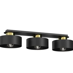 Outlet Luminex Stilvolle Deckenlampe in Schwarz Gold 68 cm lang Loft