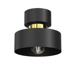 Best Luminex Stilvolle Deckenlampe in Schwarz Gold Ø20,5 cm E27 Loft