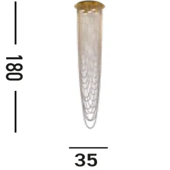 Searchlight Stilvolle Deckenlampe Metall Glas GU10 Ø65 cm 5-flammig* Wohnzimmerlampen|Esszimmer Lampen