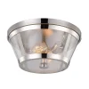 Elstead Stilvolle Deckenleuchte FLOR in Nickel Ø35cm Lampe* Deckenleuchten|Flurlampen