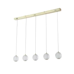 Searchlight Stilvolle Hängelampe Metall G9 100 cm lang in Messing* Bürolampen|Wohnzimmerlampen