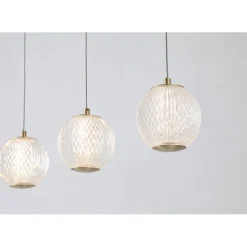 Searchlight Stilvolle Hängelampe Metall G9 100 cm lang in Messing* Bürolampen|Wohnzimmerlampen