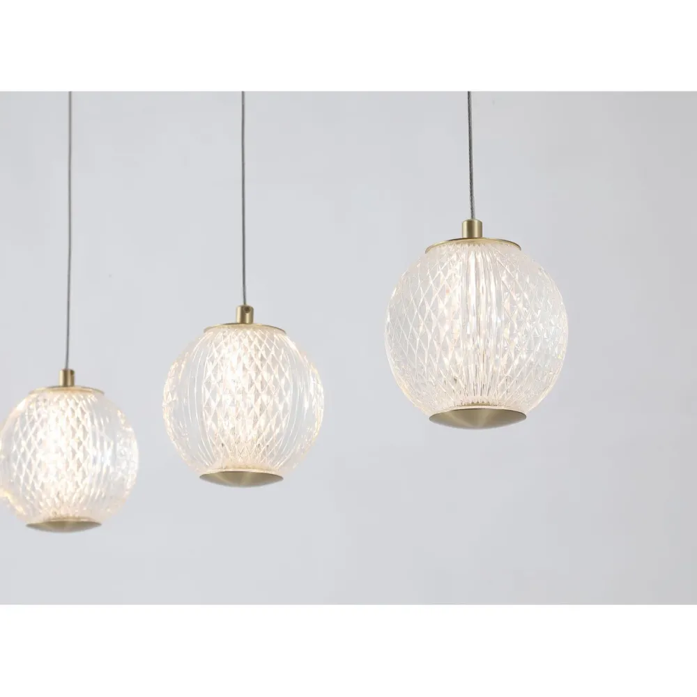 Searchlight Stilvolle Hängelampe Metall G9 100 cm lang in Messing* Bürolampen|Wohnzimmerlampen