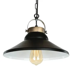 Outlet Luminex Stilvolle Hängeleuchte IRON in Schwarz