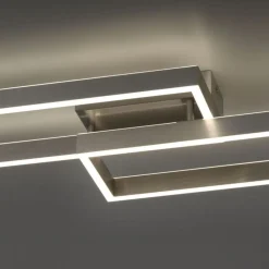 Paul Neuhaus Stilvolle LED Deckenlampe Silber Fernbedienung dimmbar* Deckenleuchten|Flurlampen