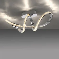 Paul Neuhaus Stilvolle LED Deckenlampe in Chrom dimmbar 30 W L:65 cm* Deckenleuchten|Flurlampen