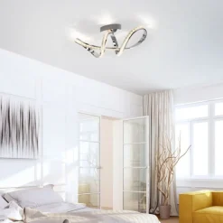 Paul Neuhaus Stilvolle LED Deckenlampe in Chrom dimmbar 30 W L:65 cm* Deckenleuchten|Flurlampen