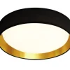 Searchlight Stilvolle LED Deckenlampe Ø37 cm 3000 K in Schwarz Gold* Wohnzimmerlampen|Esszimmer Lampen