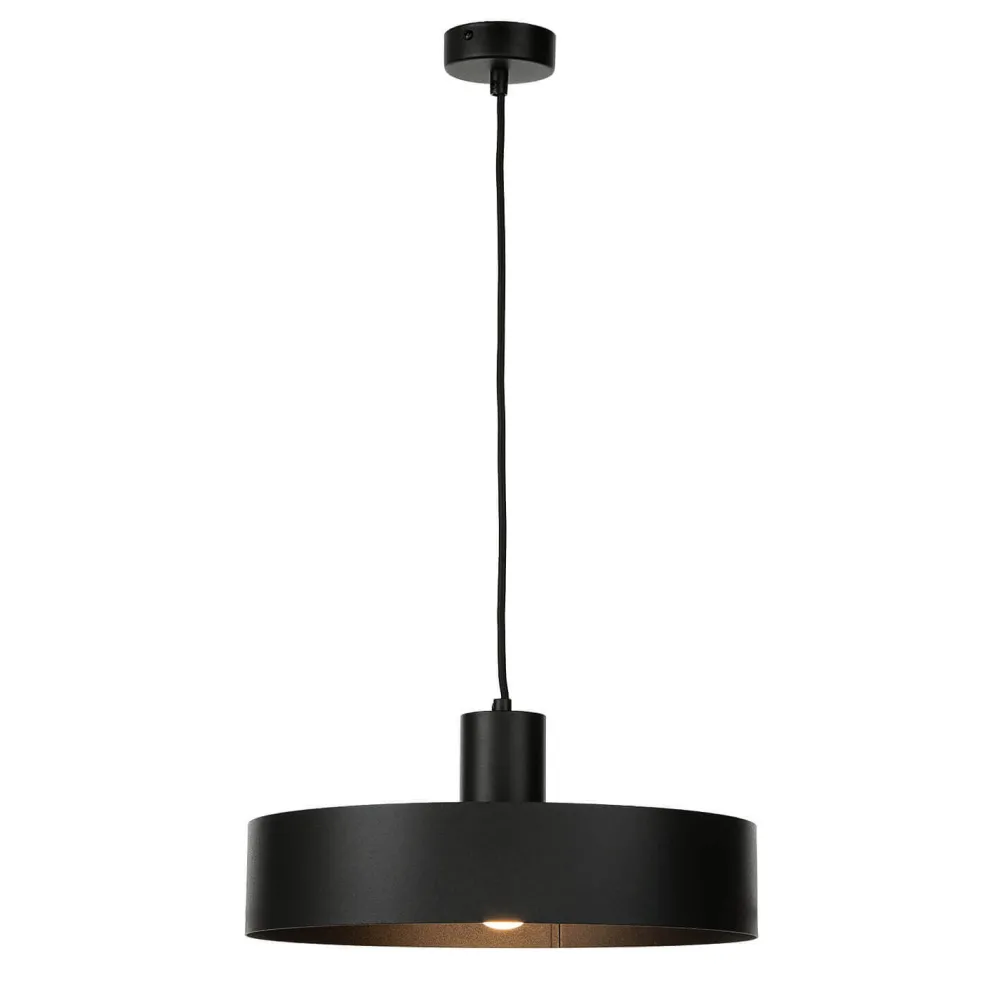 Sigma Stilvolle Pendellampe Rif Schwarz breiter Schirm* Hängelampen|Esszimmer Lampen