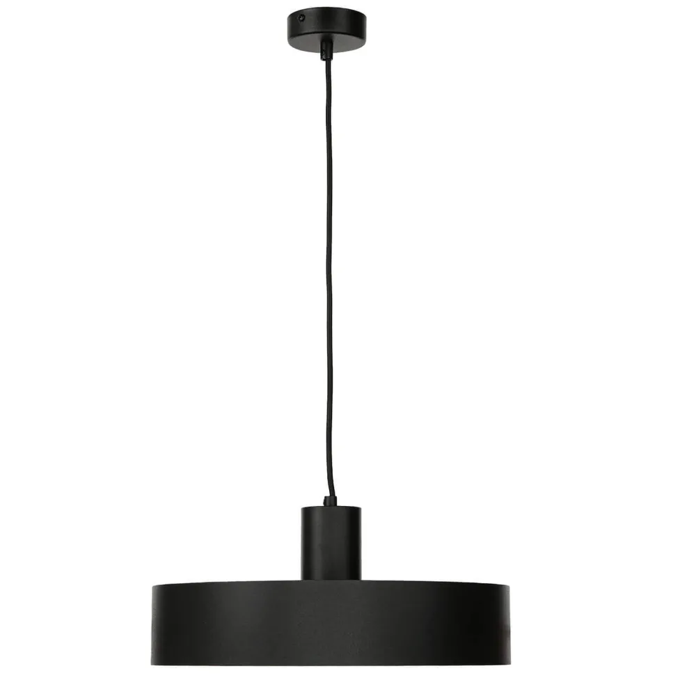 Sigma Stilvolle Pendellampe Rif Schwarz breiter Schirm* Hängelampen|Esszimmer Lampen