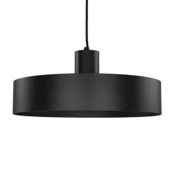 Sigma Stilvolle Pendellampe Rif Schwarz breiter Schirm* Hängelampen|Esszimmer Lampen