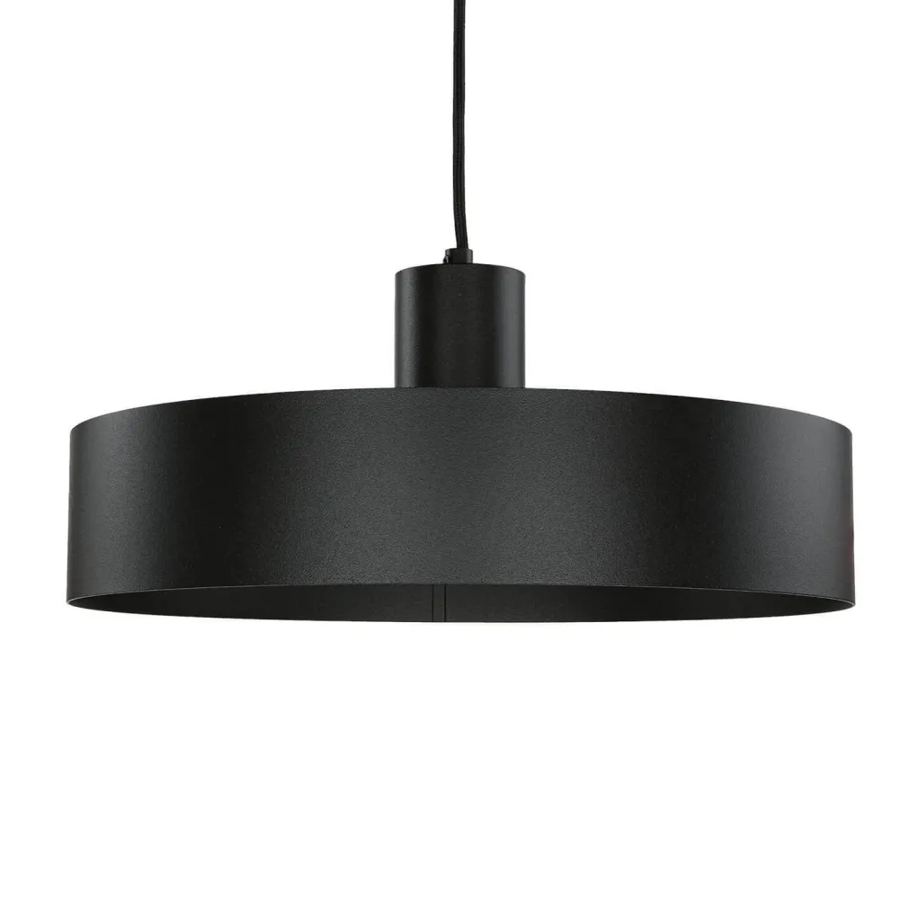 Sigma Stilvolle Pendellampe Rif Schwarz breiter Schirm* Hängelampen|Esszimmer Lampen