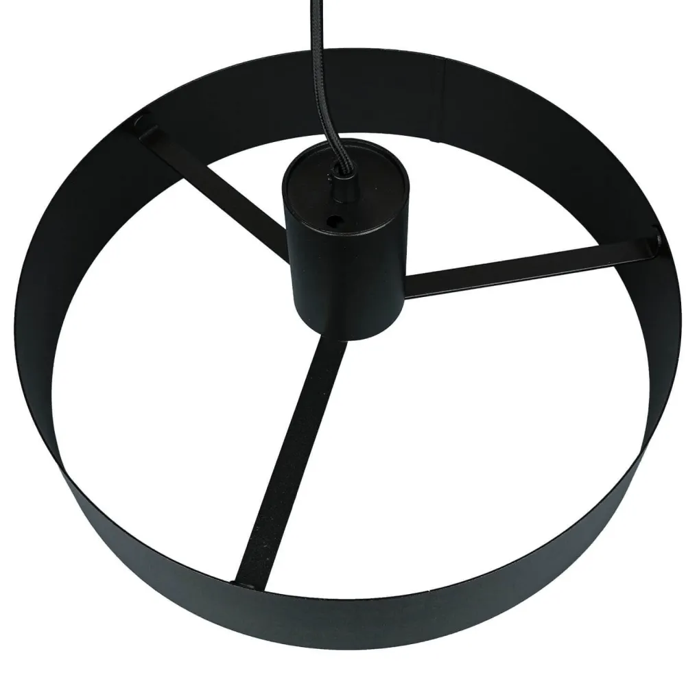 Sigma Stilvolle Pendellampe Rif Schwarz breiter Schirm* Hängelampen|Esszimmer Lampen