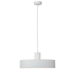 Sale Sigma Stilvolle Pendellampe Rif Weiß breite Schirmform