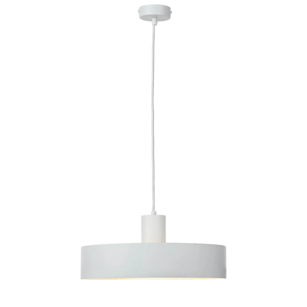 Sale Sigma Stilvolle Pendellampe Rif Weiß breite Schirmform