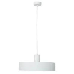 Sale Sigma Stilvolle Pendellampe Rif Weiß breite Schirmform