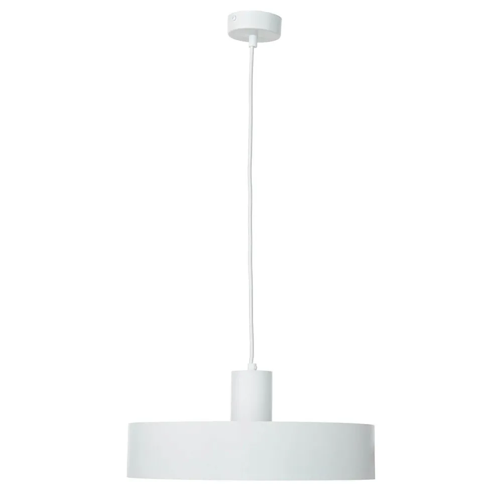 Sale Sigma Stilvolle Pendellampe Rif Weiß breite Schirmform