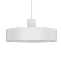 Sale Sigma Stilvolle Pendellampe Rif Weiß breite Schirmform