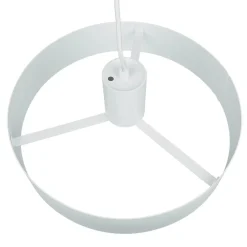 Sale Sigma Stilvolle Pendellampe Rif Weiß breite Schirmform