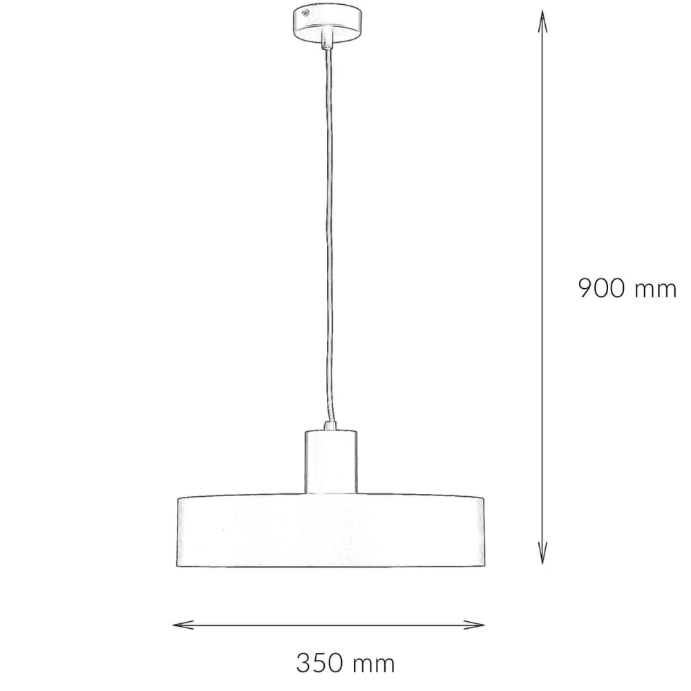 Sale Sigma Stilvolle Pendellampe Rif Weiß breite Schirmform