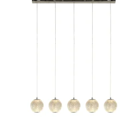 Searchlight Stilvolle Pendelleuchte in Chrom Metall G9 100 cm lang* Bürolampen|Wohnzimmerlampen