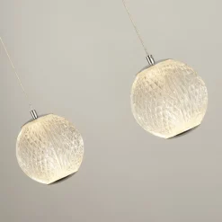 Searchlight Stilvolle Pendelleuchte in Chrom Metall G9 100 cm lang* Bürolampen|Wohnzimmerlampen