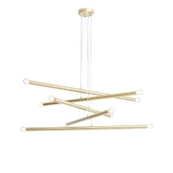 ALDEX Stilvolle Pendelleuchte Metall in Messing E14 L:100 cm* Bürolampen|Retro Lampen