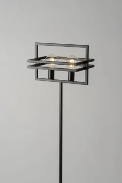 Sigma Stilvolle Stehlampe 2-flammig Metall Schwarz E27 162 cm* Moderne Lampen|Designerlampen