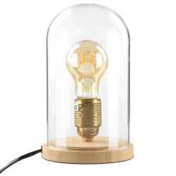 Invicta Interior Stilvolle Tischlampe Bauhaus rund 20cm Edison Lampe* Metall Lampen|Glaslampen