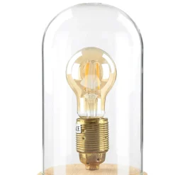 Invicta Interior Stilvolle Tischlampe Bauhaus rund 20cm Edison Lampe* Metall Lampen|Glaslampen