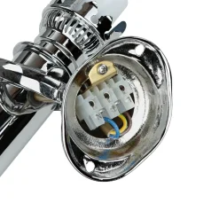 Laura Suardi Stilvolle Wandlampe GRETA Chrom Jugendstil Bad Flur* Wandleuchten|Lampen Aus Aller Welt