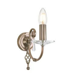 Elstead Stilvolle Wandlampe Metall Kristall in Messing antik* Wandleuchten|Designerlampen