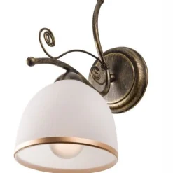 Lamkur Stilvolle Wandlampe NARELLA Shabby Schwarz* Wandleuchten|Küchenlampen