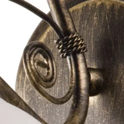 Lamkur Stilvolle Wandlampe NARELLA Shabby Schwarz* Wandleuchten|Küchenlampen