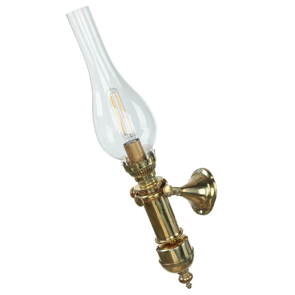 Laura Suardi Stilvolle Wandleuchte GRETA Messing Glas Antik* Wandleuchten|Lampen Aus Aller Welt