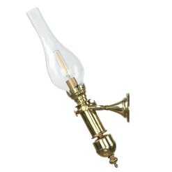 Laura Suardi Stilvolle Wandleuchte GRETA Messing Glas Antik* Wandleuchten|Lampen Aus Aller Welt