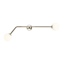ALDEX Stilvolle Wandleuchte Metall Glas in Gold E14 T:19,5 cm* Wandleuchten|Badezimmer Lampe