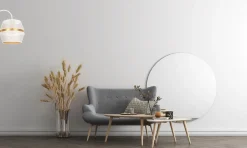 New Belis Stilvolle Wandleuchte Metall Weiß Gold H:25 cm E27