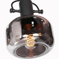 Steinhauer Stilvoller Deckenstrahler Schwarz Rauchgrau E27 L:40 cm* Spots|Badezimmer Lampe