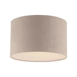 Outlet Just Light Stoff Deckenlampe blendarm Beige E27 Ø35 cm gemütlich