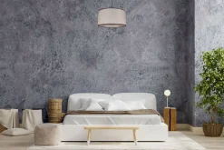 Belis Stoff Hängelampe blendarm Schwarz Beige E27 Ø40 cm rund* Hängelampen|Bürolampen