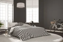 Belis Stoff Hängelampe blendarm Schwarz Beige E27 Ø40 cm rund* Hängelampen|Bürolampen